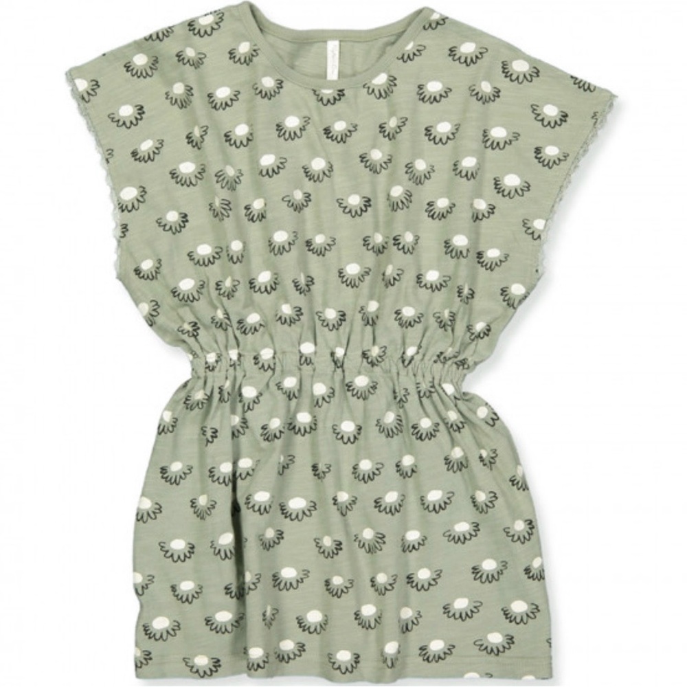 Rylee + Cru Sage Green Daisy Print Girls Casual Dress